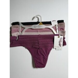 Jessica Simpson 5 Pack Lace Thong Panties Ultra Flirty Multi-Color‎ Sz S NWT